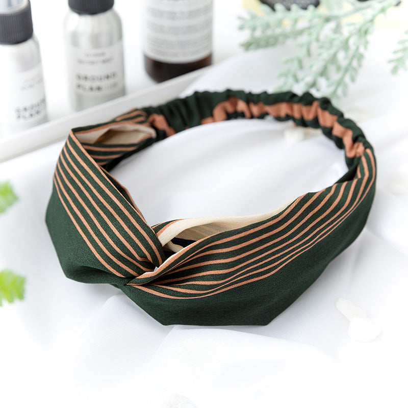 Wholesale Cross Check Fabric Headband