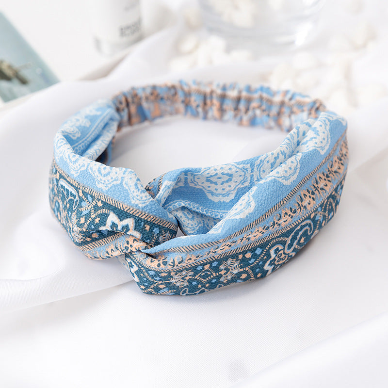 Wholesale Cross Check Fabric Headband