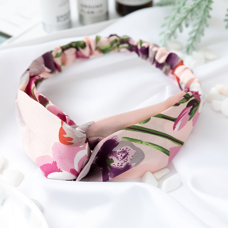 Wholesale Cross Check Fabric Headband