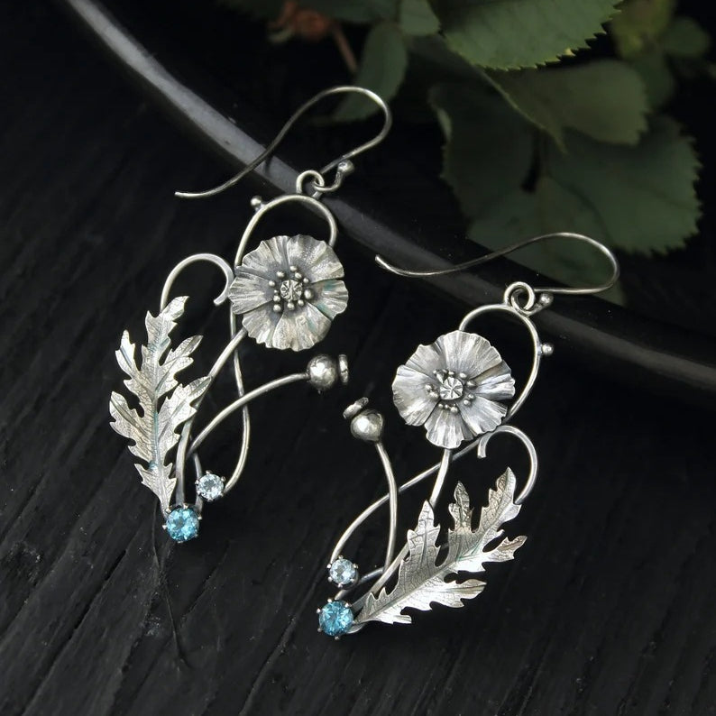 Wholesale Multicolor Floral Alloy Earrings