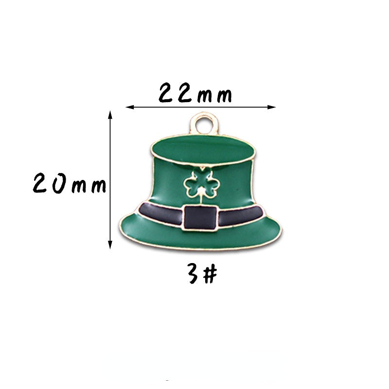 Wholesale 10PCS/PACK Alloy St. Patrick's Clover Keychain Accessories