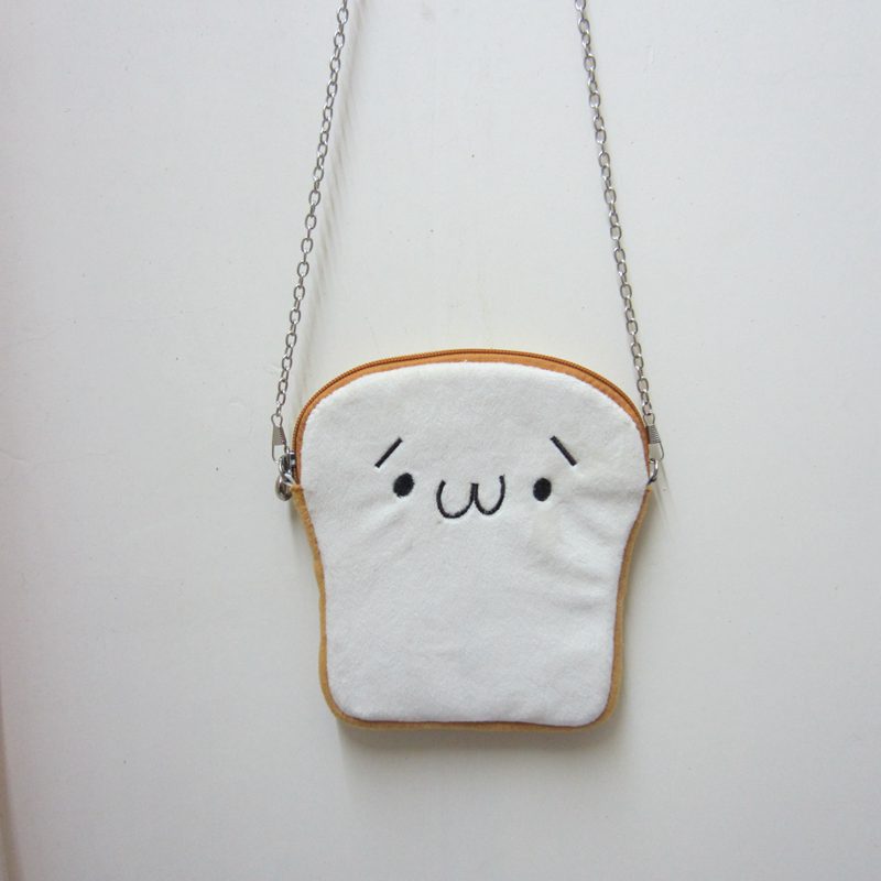 Wholesale Toast Bread Fluff Chain Phone Bag