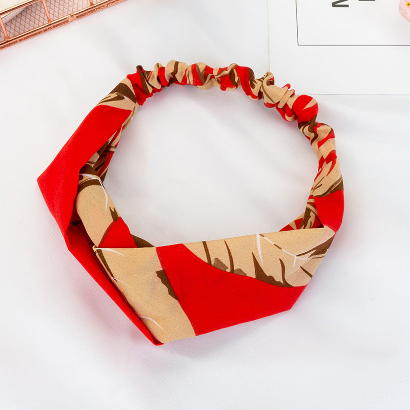 Wholesale Cross Check Fabric Headband