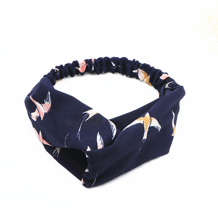 Wholesale Cross Check Fabric Headband