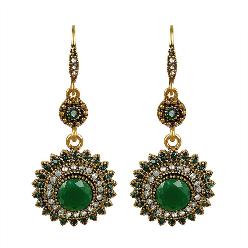 Wholesale Vintage Bohemian Sunflower Alloy Earrings