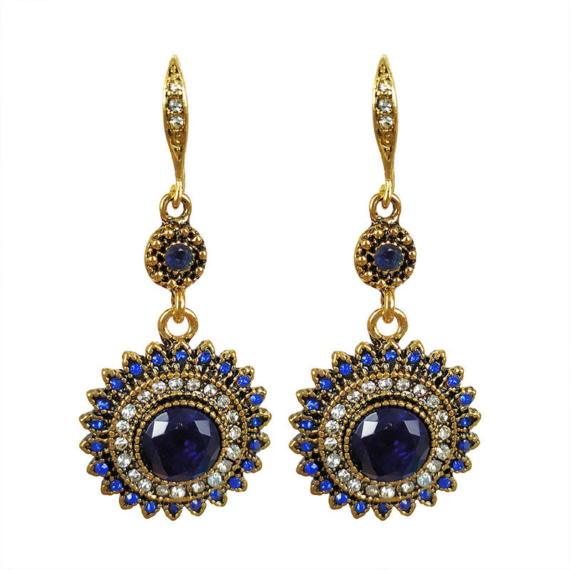 Wholesale Vintage Bohemian Sunflower Alloy Earrings