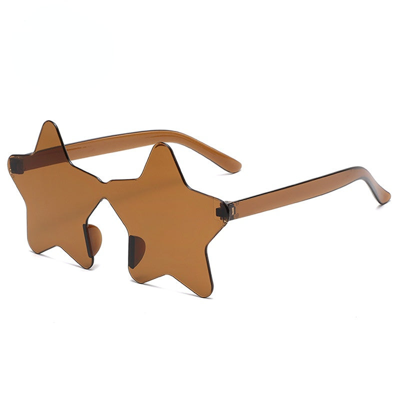 Wholesale Kids Frameless Pentagram Plastic Sunglasses