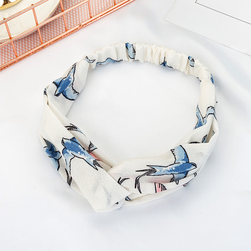 Wholesale Cross Check Fabric Headband