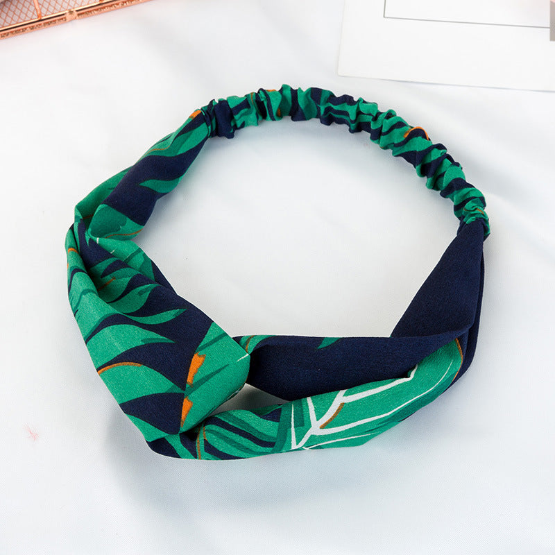 Wholesale Cross Check Fabric Headband