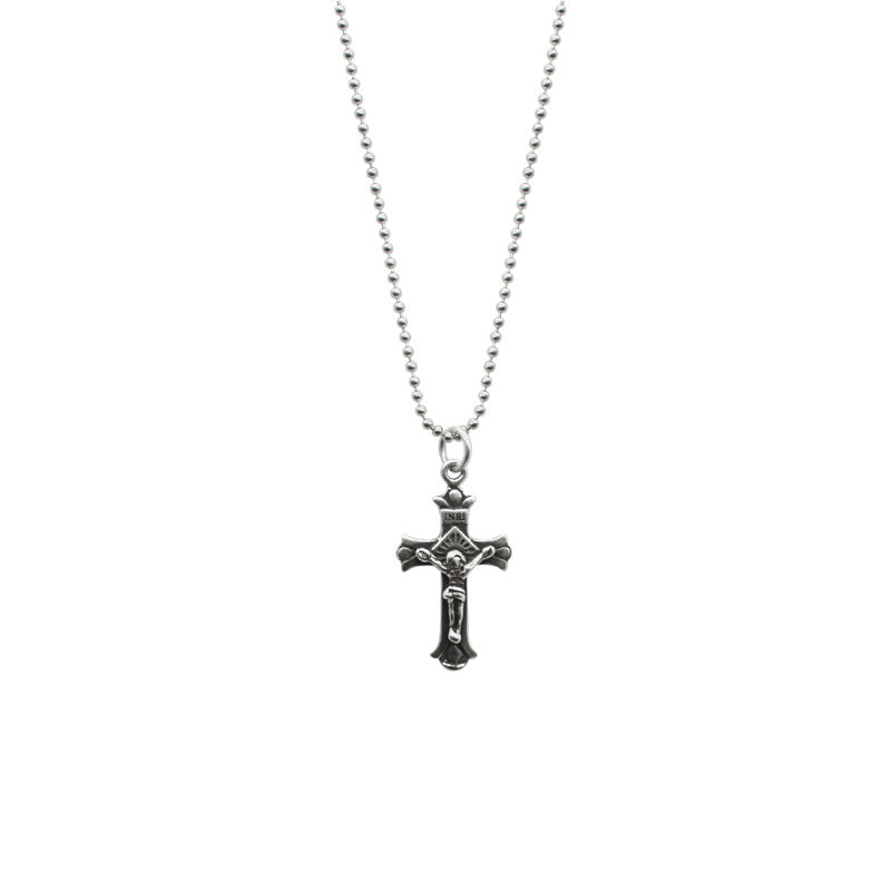 Wholesale Vintage Cross 925 Sterling Silver Clavicle Necklace
