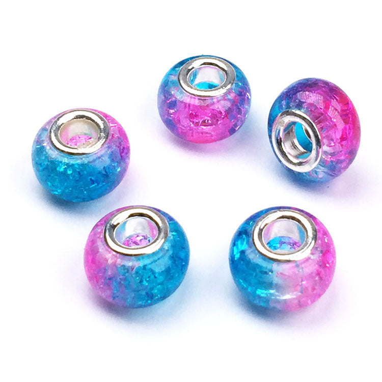 Al por mayor de 50 piezas coloridas cuentas de resina de grietas 11*14 mm