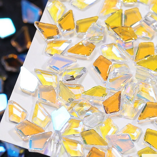 Wholesale 50PCS 6MM Aurora Glass Nail Diamond Beads