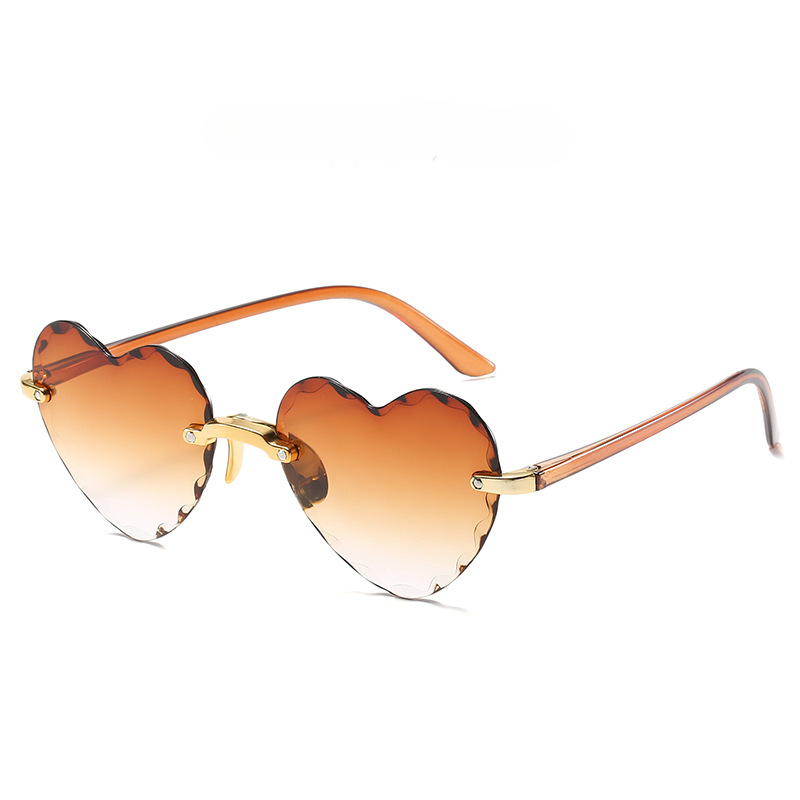 Wholesale PC Frameless Cut Edge Love Sunglasses