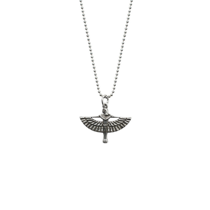 Collar de clavícula con colgante de Ángel con alas de plata de ley S925 al por mayor