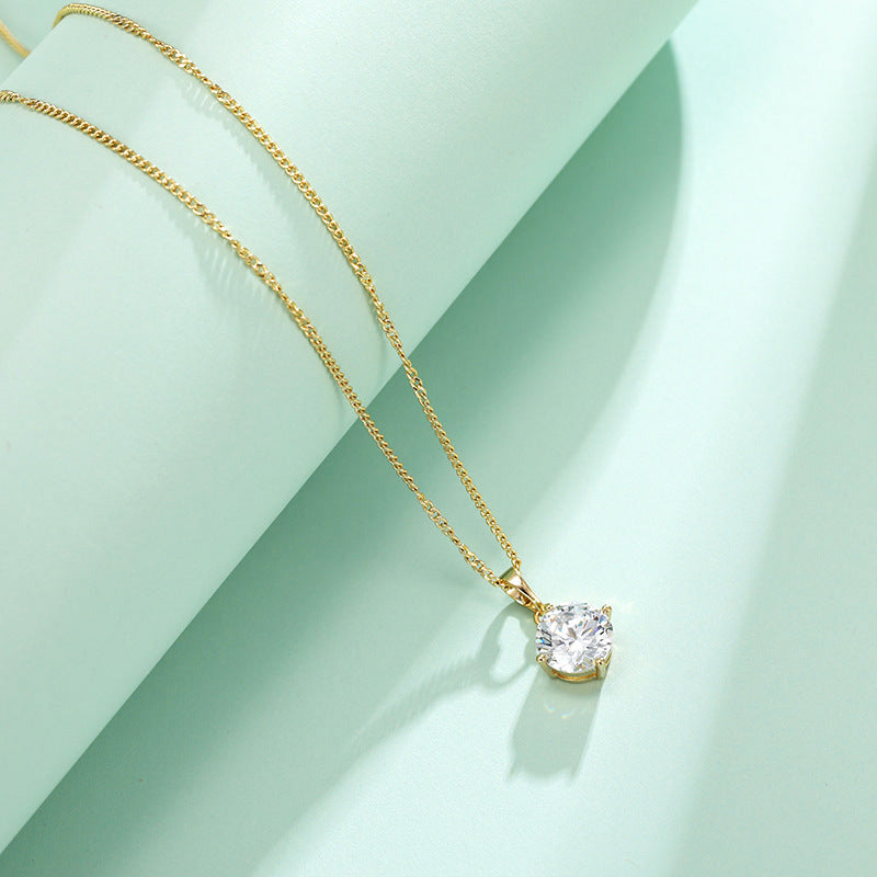 Collar de cuatro puntas de oro de 14 quilates chapado en cobre al por mayor OLY-NE-XP002