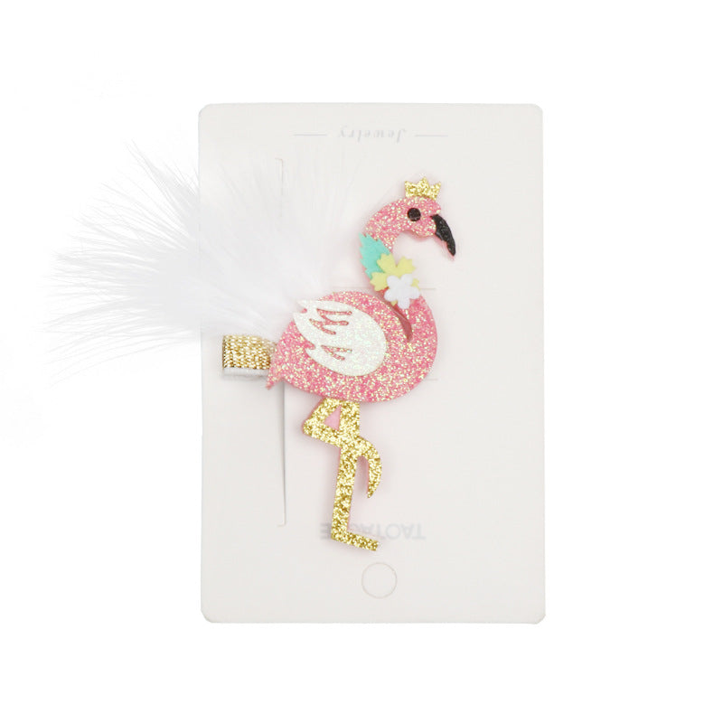 Wholesale Kids Flamingo Hair Clips