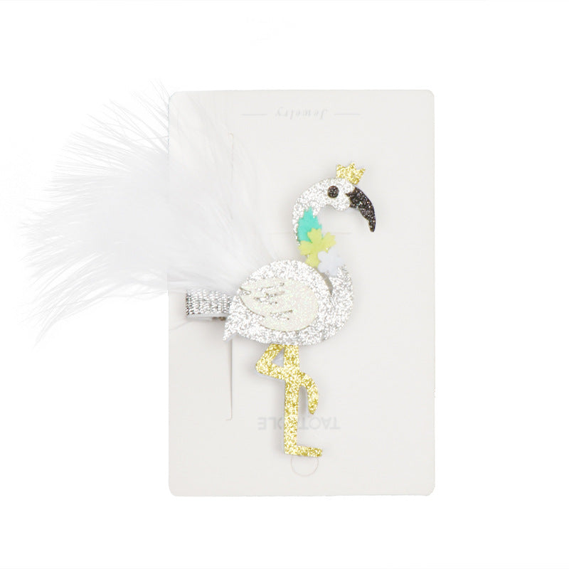 Wholesale Kids Flamingo Hair Clips