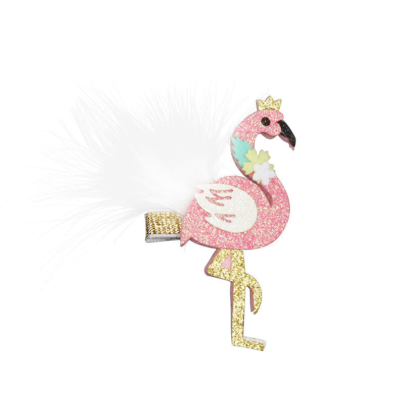 Wholesale Kids Flamingo Hair Clips