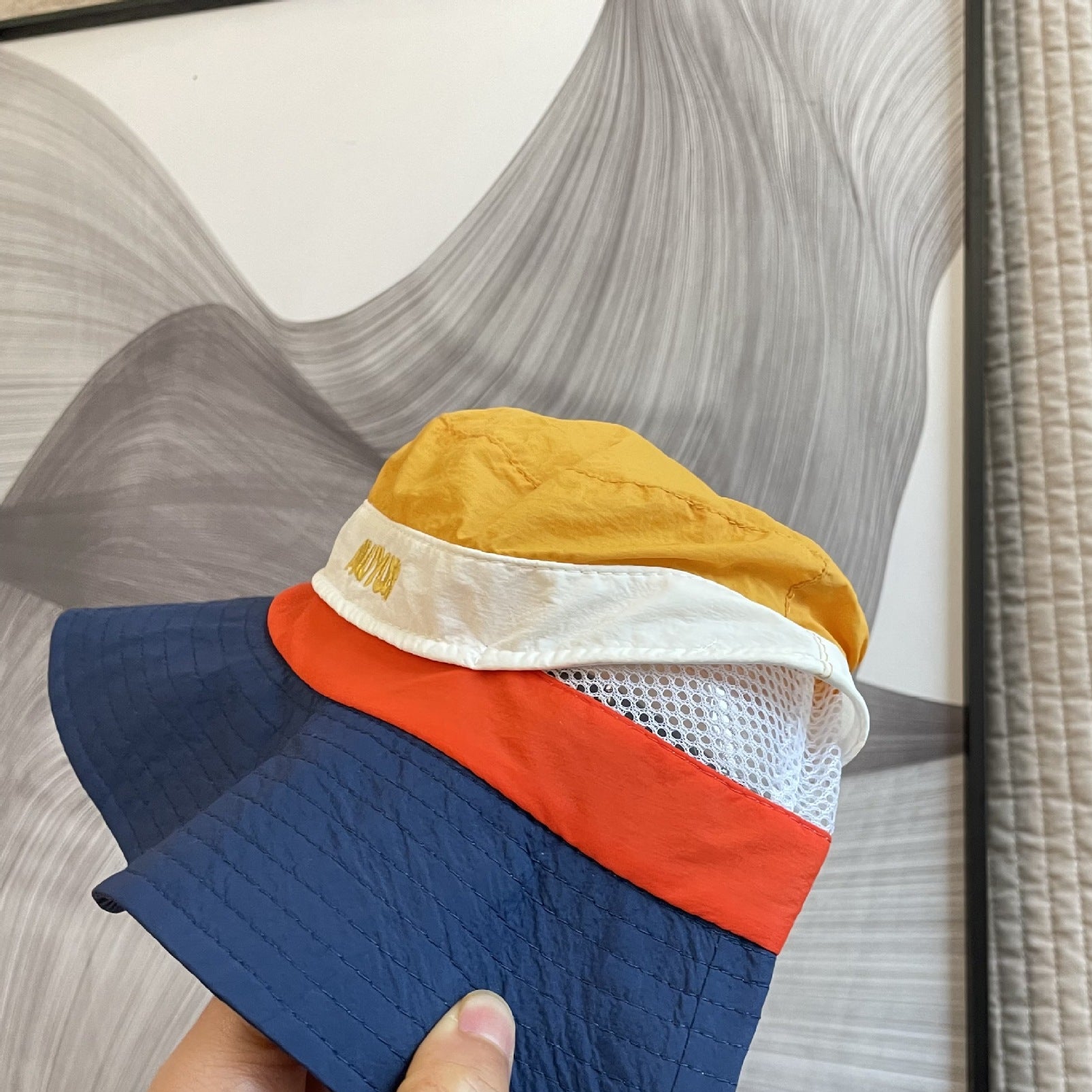 Venta al por mayor Sombrero de cubo de algodón para niños Colorblock