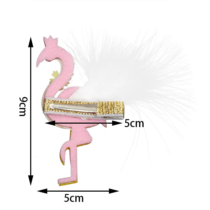 Wholesale Kids Flamingo Hair Clips