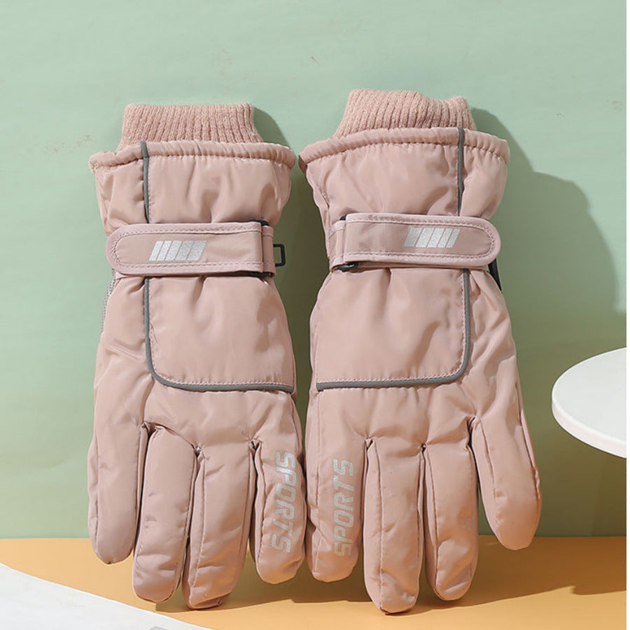Wholesale Waterproof Plush Thickened Ski Gloves