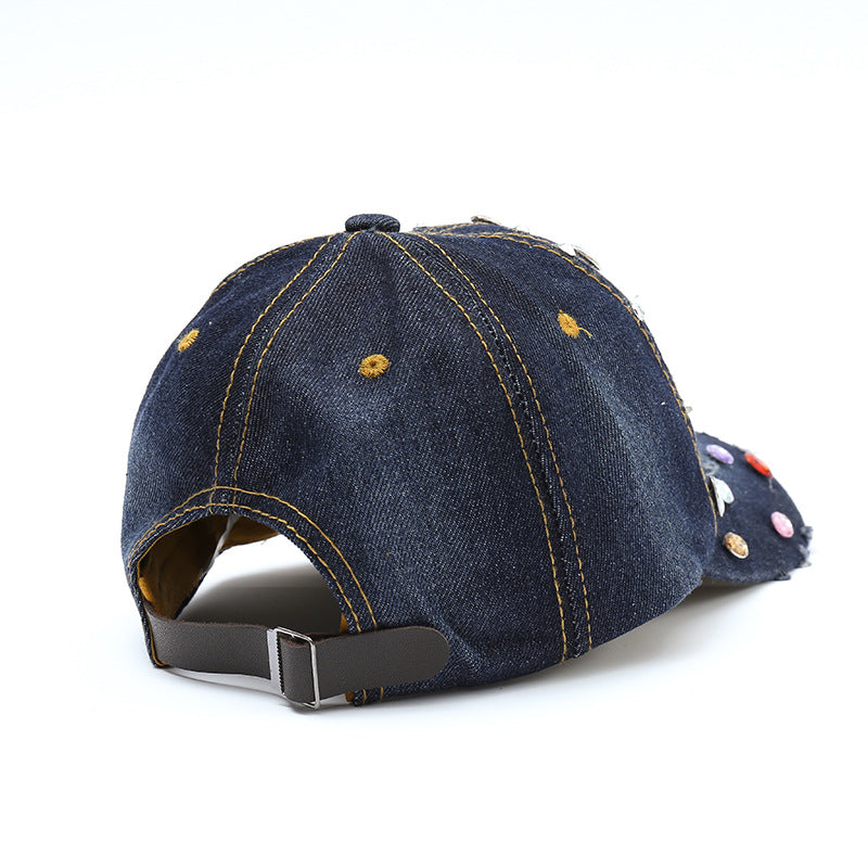 Wholesale Full Sky Star Diamond Denim Baseball Caps