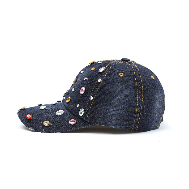 Wholesale Full Sky Star Diamond Denim Baseball Caps