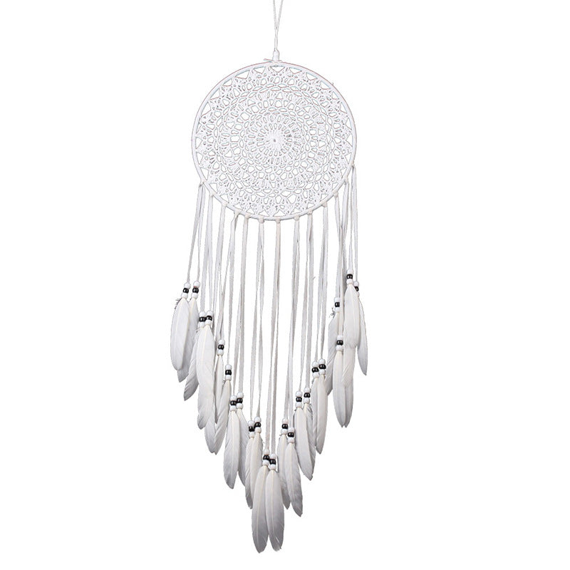 Wholesale Fleece White Feather Dream Catcher