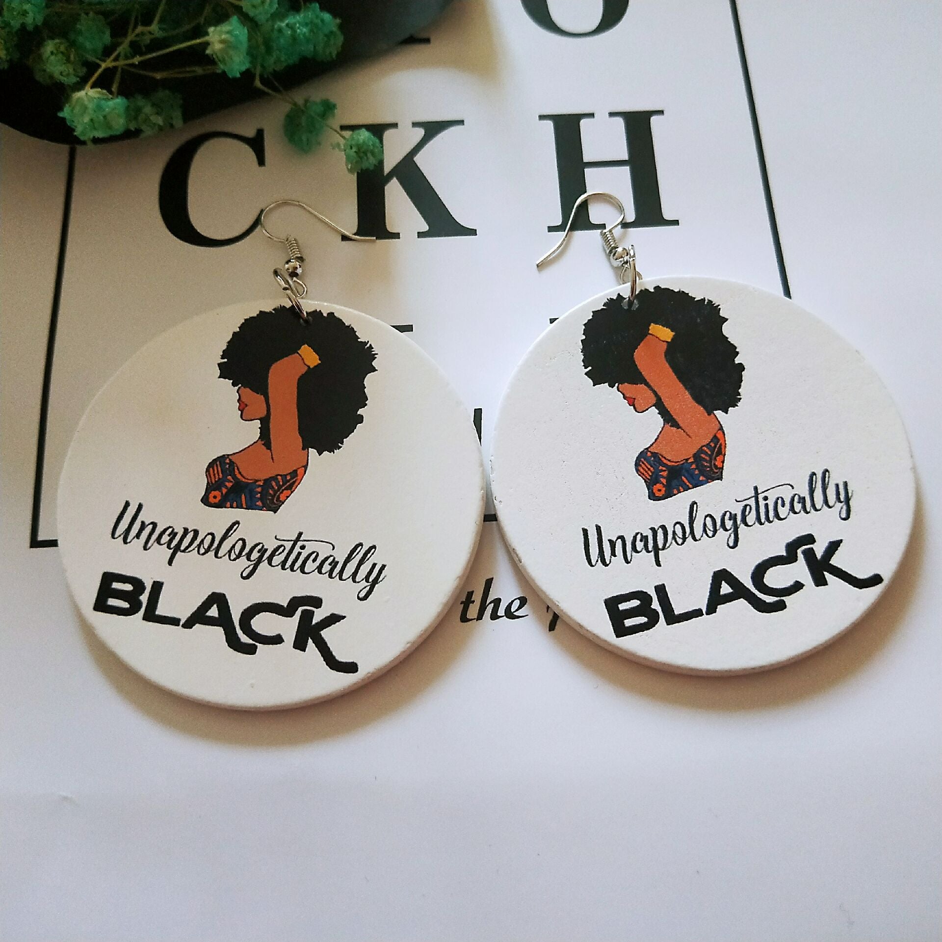 Wholesale African Figure Wood Earrings