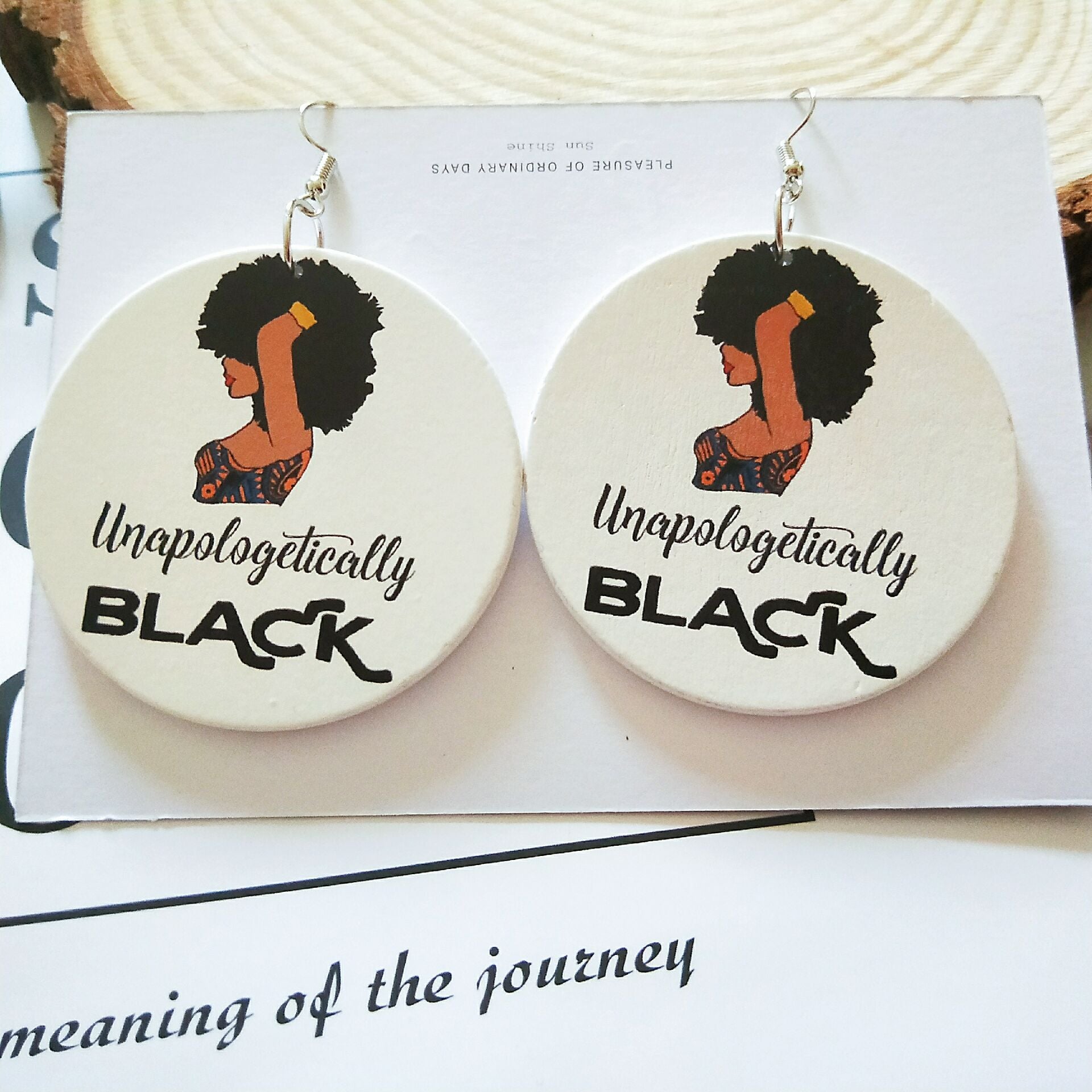 Wholesale African Figure Wood Earrings