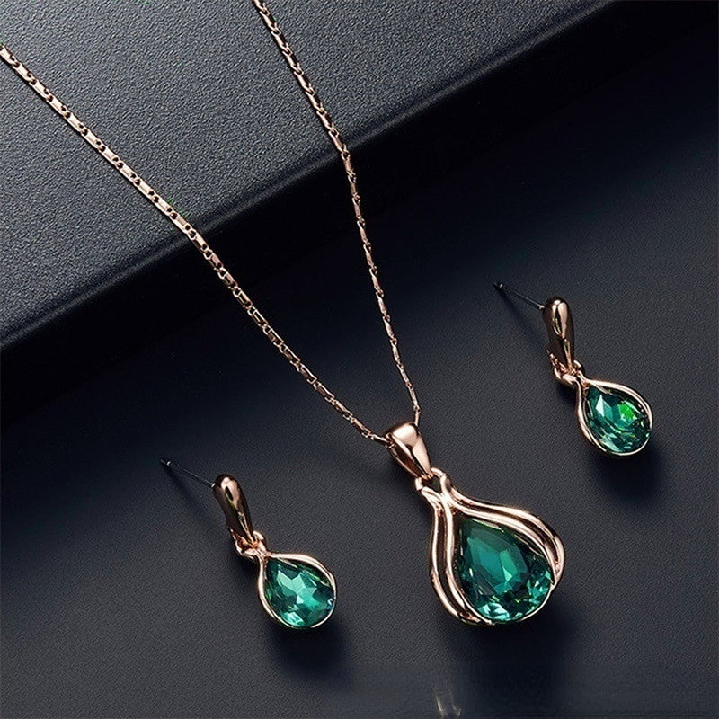 Wholesale Drop Shape Alloy Earrings Jewelry Set