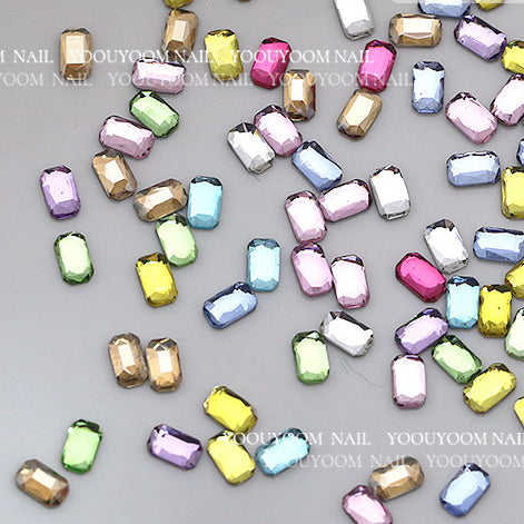 Wholesale 100PCS/Pack 6MM Glass Flat Nail Diamond Beads