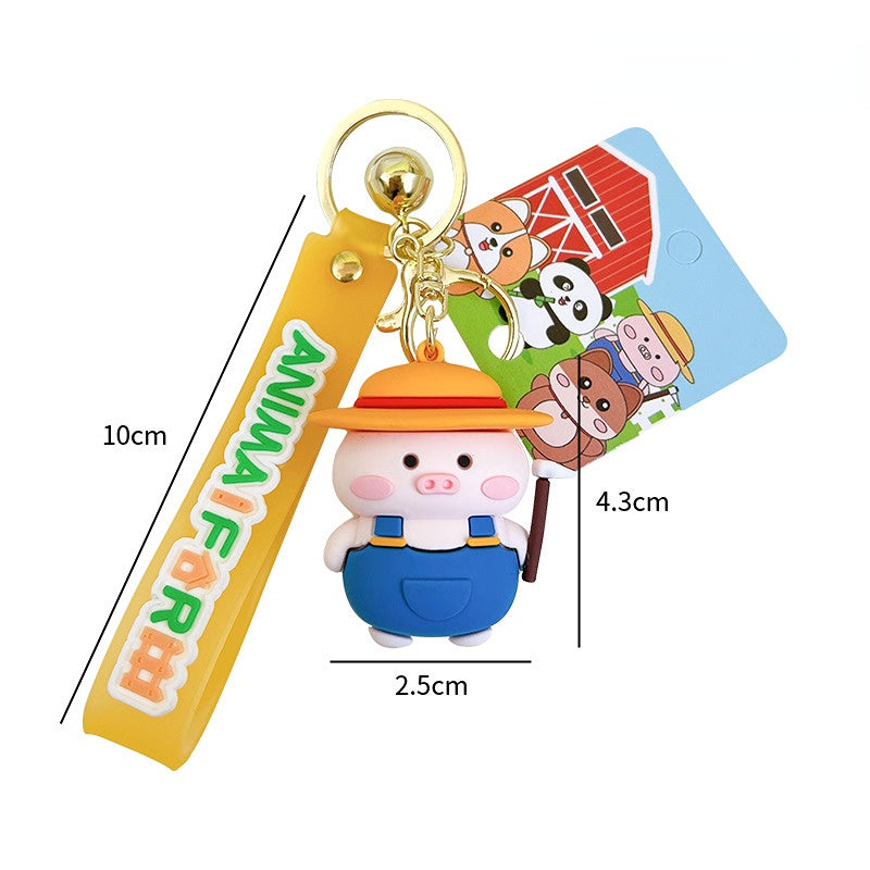 Wholesale PVC Animal Farm Cute Keychain
