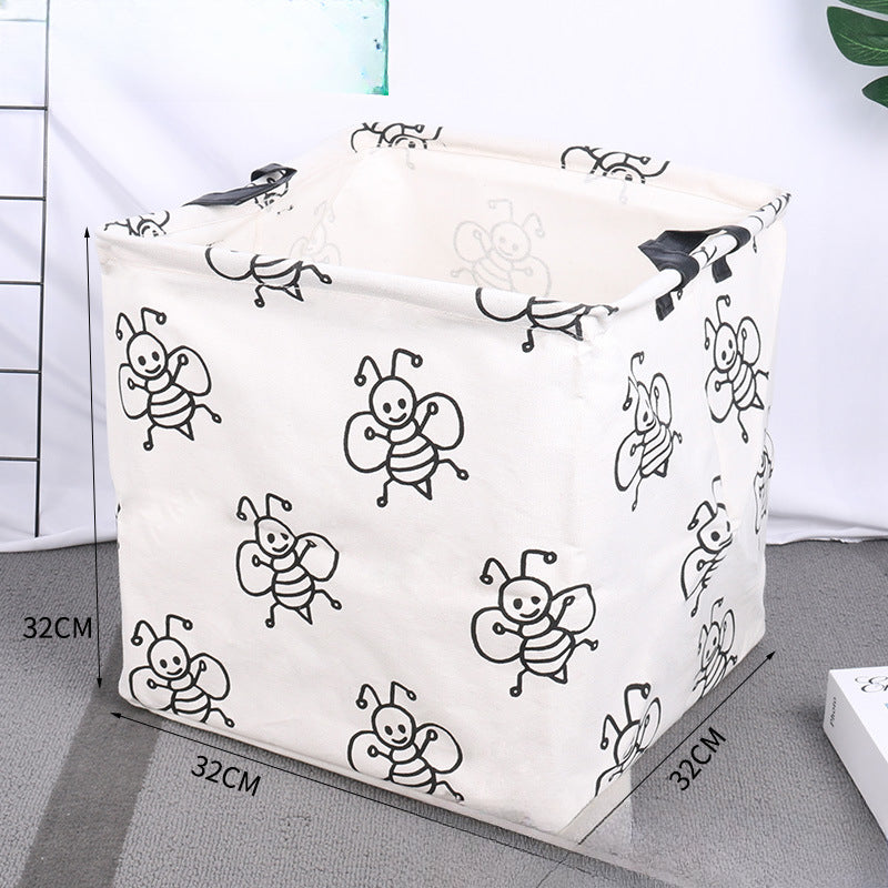 Wholesale Cotton and Linen Square Foldable Dirty Clothes Basket