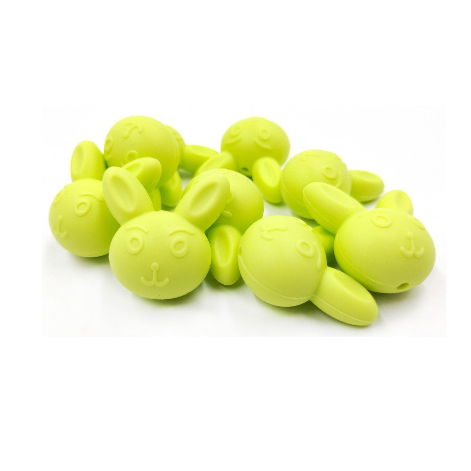 Venta al por mayor Cute Animal Teethers Silicone Beads 50pcs