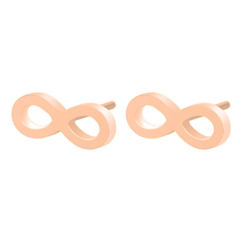 Wholesale Hollow Figure 8 Titanium Steel Ear Studs