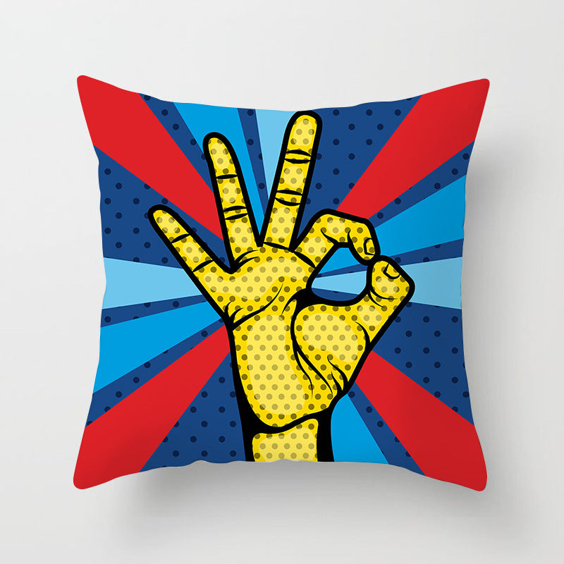 Wholesale Peach Skin Velvet Simple Geometric Abstract Pillowcases