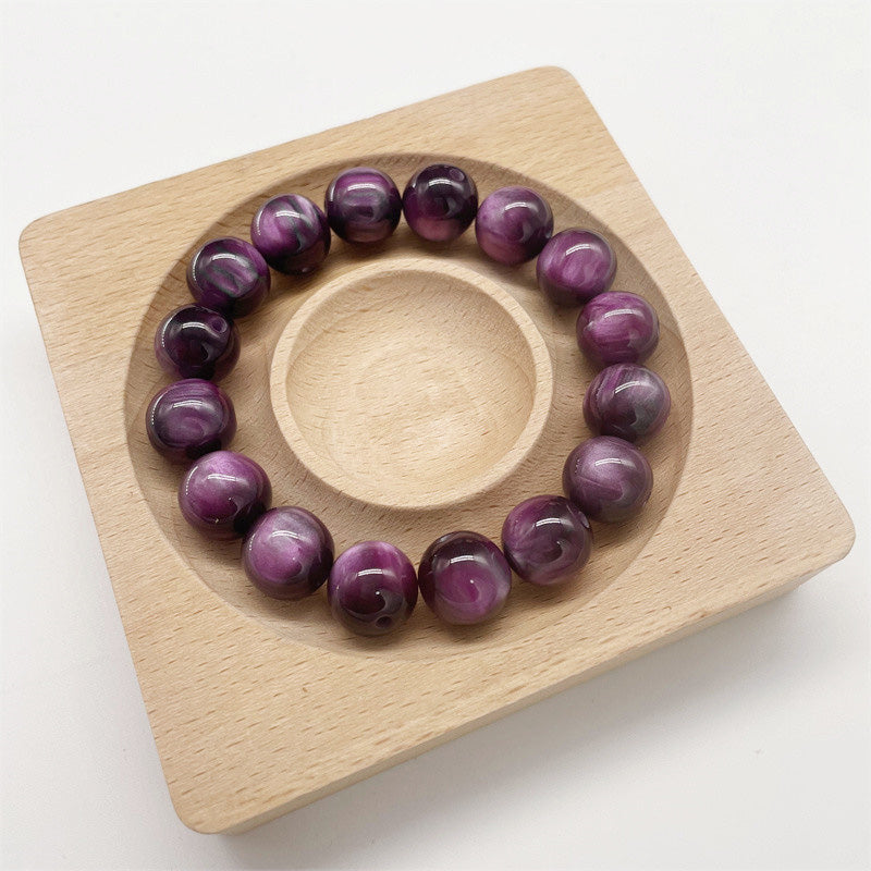 Wholesale 20pcs Beads Resin 12mm Double Color Straight Hole Streamer Bead  OLY-BDS-XH003