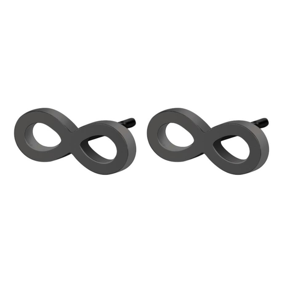 Wholesale Hollow Figure 8 Titanium Steel Ear Studs