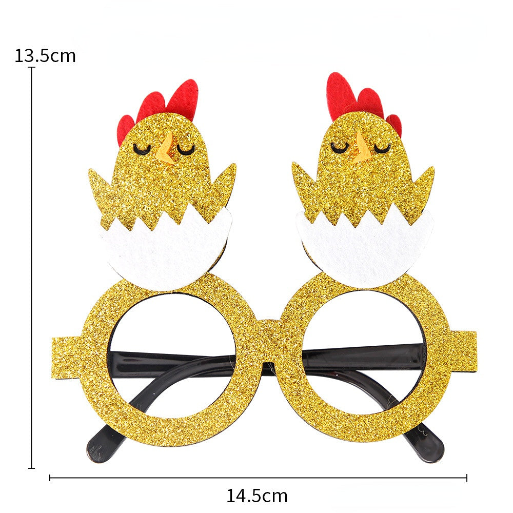 Wholesale Plastic Easter Chick Bunny Egg Glasses Frame