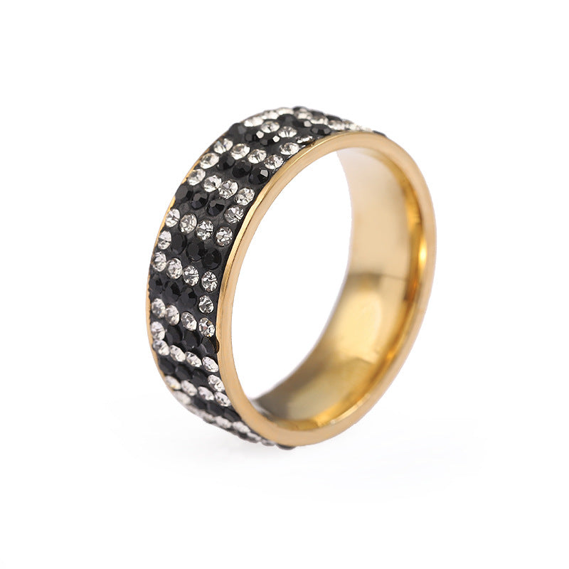 Wholesale Shaped Stitching Clay Diamond Rings Stainless Steel