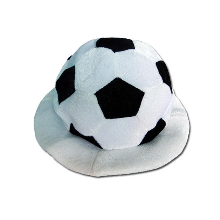Wholesale Black And White Patchwork Soccer Fan Hats