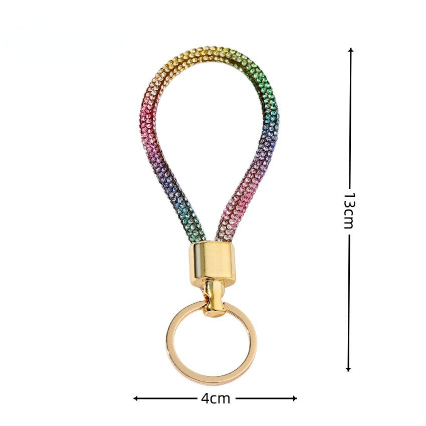 Wholesale Resin Colorful Rhinestone Lanyard Keychain