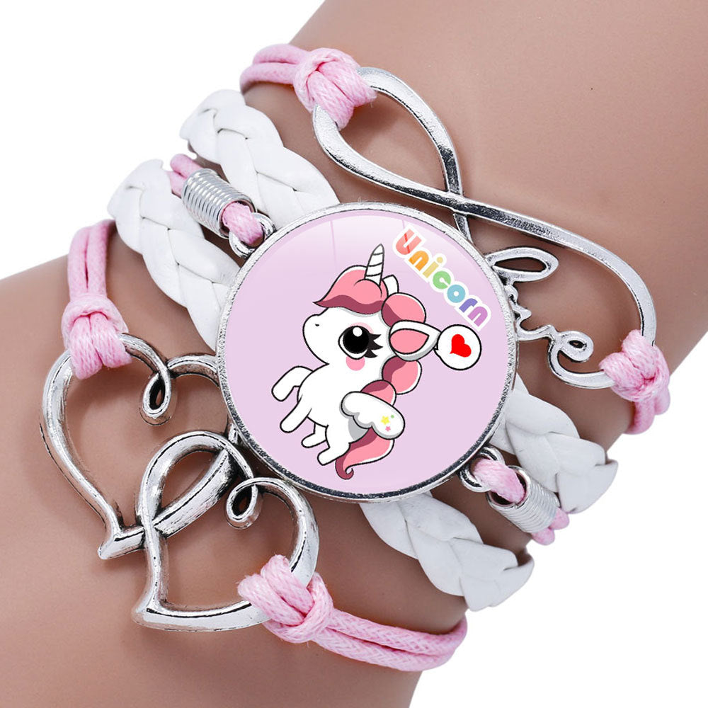 Wholesale Unicorn Time Stone Glass Bracelet