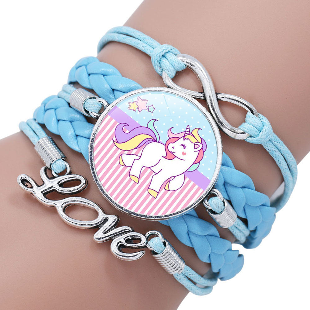 Wholesale Unicorn Time Stone Glass Bracelet