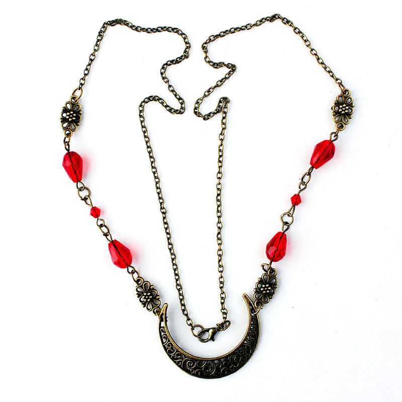 Cadena de cabeza de accesorios de patrón de luna hueca de aleación al por mayor