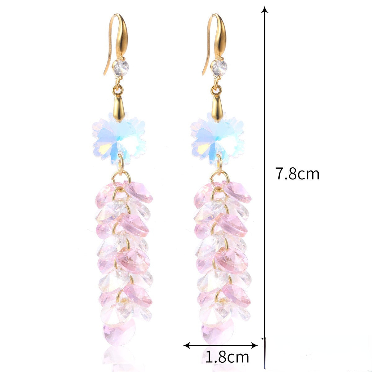 Wholesale Zircon Long Austrian Crystal Earrings