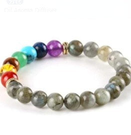 Joyas al por mayor Pulseras de piedra volcánica de colores