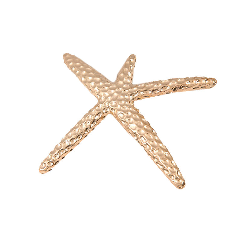 Wholesale Starfish Shell Hair Clip Leaf Feather Spring Alloy Hair Clip