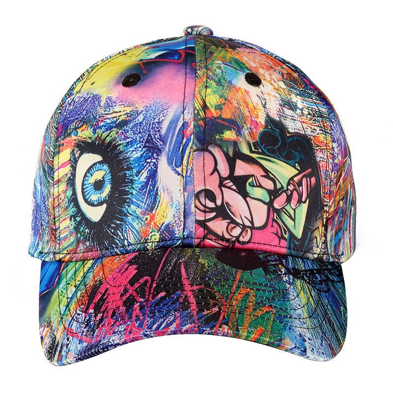 Wholesale New Arrival Skull Abstract Graffiti Polyester Baseball Cap